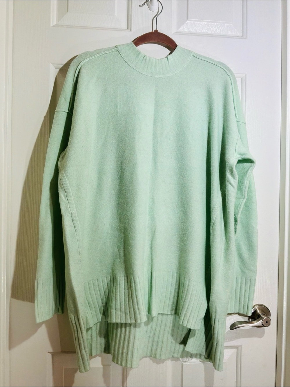 Free People Mint Green Crewneck Sweater